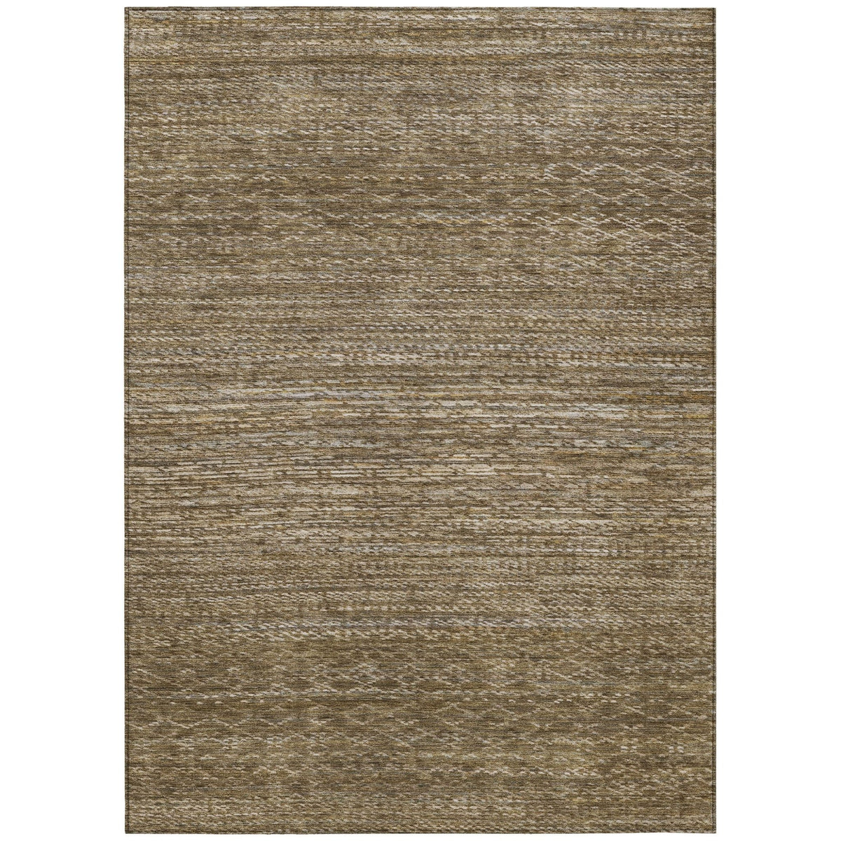 Addison Chantille ACN2150 Stripes Machine Made Transitional Chocolate Rug