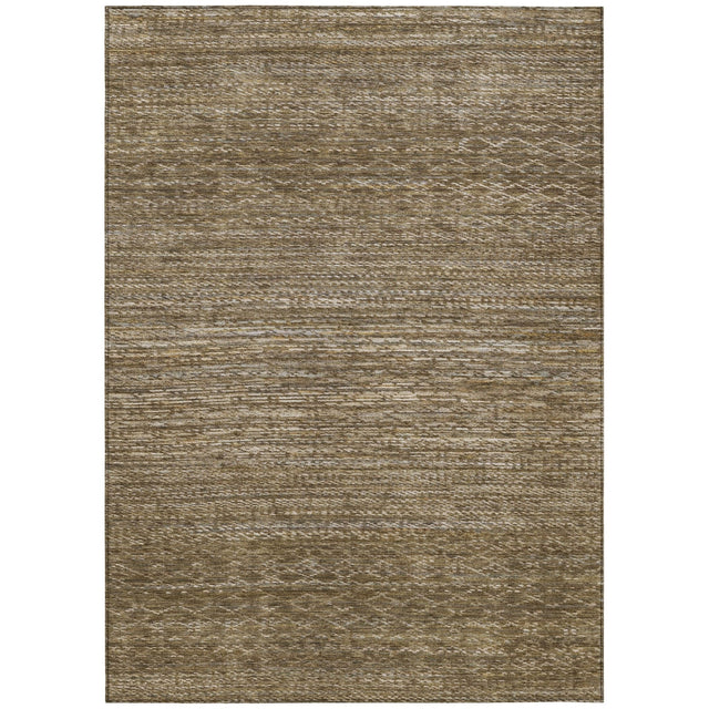 Addison Chantille ACN2150 Stripes Machine Made Transitional Chocolate Rug