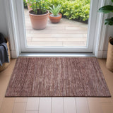 Addison Chantille ACN2150 Stripes Machine Made Transitional Merlot Rug