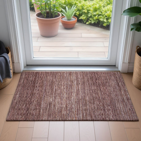 Addison Chantille ACN2150 Stripes Machine Made Transitional Merlot Rug