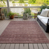Addison Chantille ACN2150 Stripes Machine Made Transitional Merlot Rug