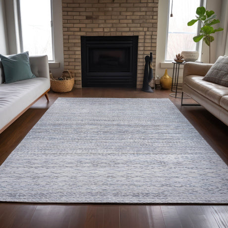 Addison Chantille ACN2150 Stripes Machine Made Transitional Sky Rug