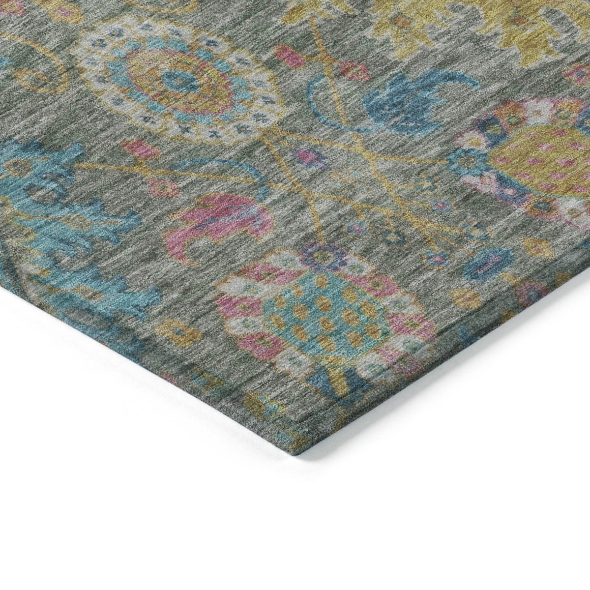 Addison Chantille ACN2151 Medallions Machine Made Traditional Aloe Rug