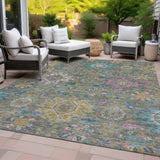 Addison Chantille ACN2151 Medallions Machine Made Traditional Aloe Rug