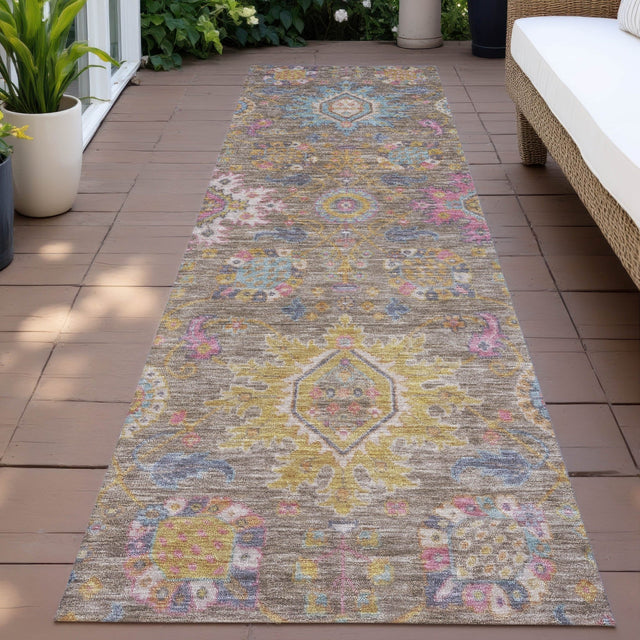 Addison Chantille ACN2151 Medallions Machine Made Traditional Mocha Rug