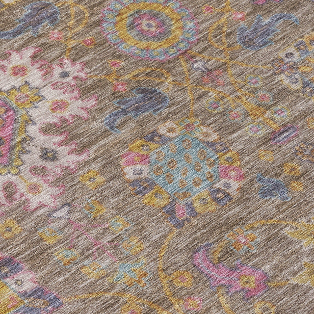 Addison Chantille ACN2151 Medallions Machine Made Traditional Mocha Rug