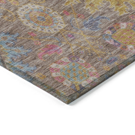 Addison Chantille ACN2151 Medallions Machine Made Traditional Mocha Rug