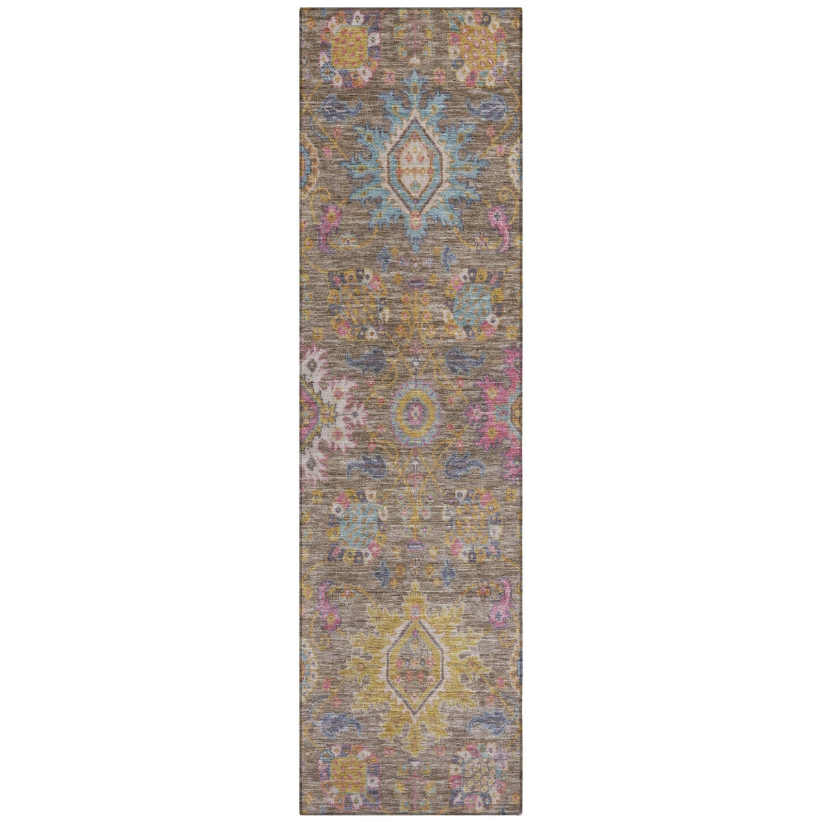 Addison Chantille ACN2151 Medallions Machine Made Traditional Mocha Rug