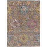 Addison Chantille ACN2151 Medallions Machine Made Traditional Mocha Rug