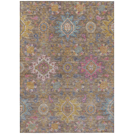 Addison Chantille ACN2151 Medallions Machine Made Traditional Mocha Rug