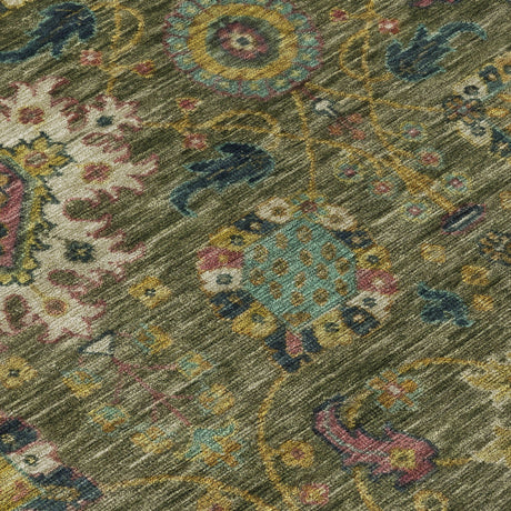 Addison Chantille ACN2151 Medallions Machine Made Traditional Olive Rug