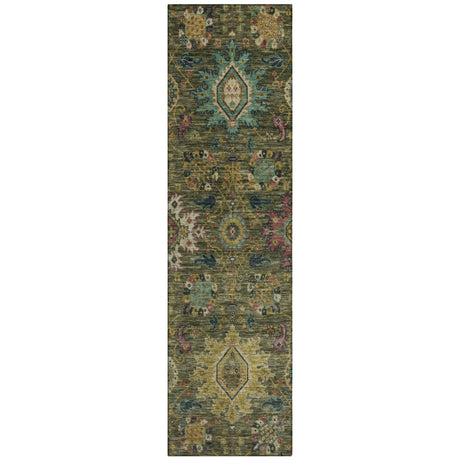 Addison Chantille ACN2151 Medallions Machine Made Traditional Olive Rug