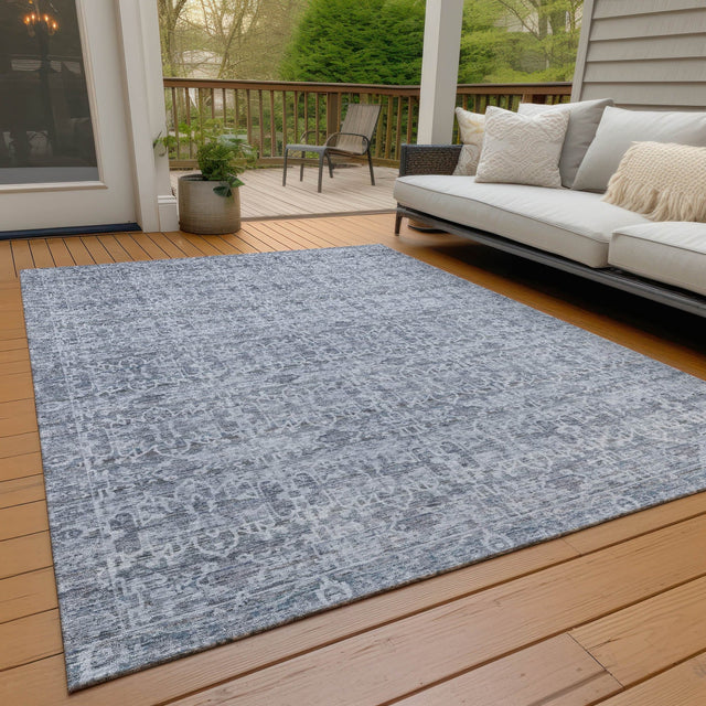 Addison Chantille ACN2152 Stripes Machine Made Transitional Blue Rug
