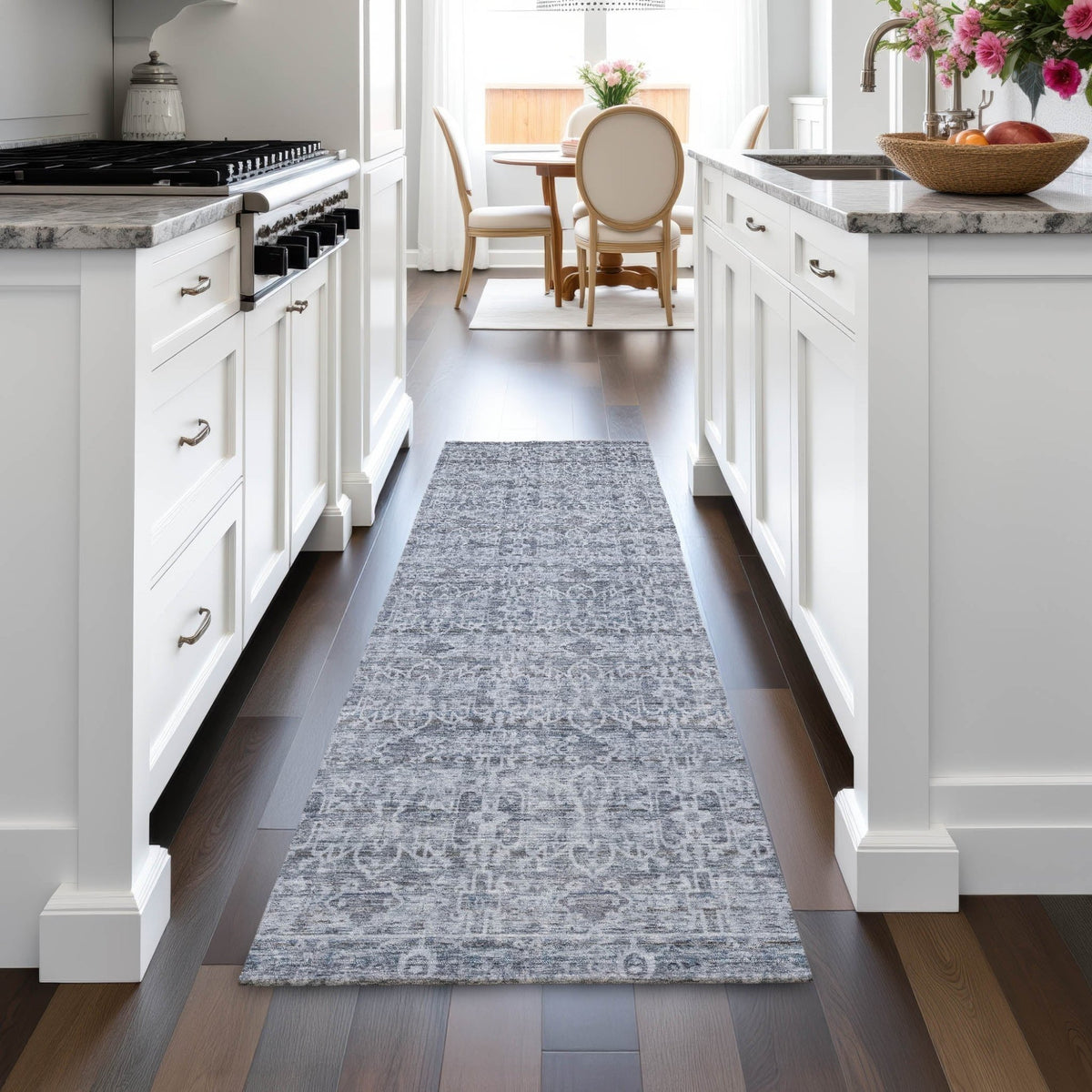 Addison Chantille ACN2152 Stripes Machine Made Transitional Blue Rug