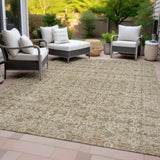 Addison Chantille ACN2152 Stripes Machine Made Transitional Brown Rug