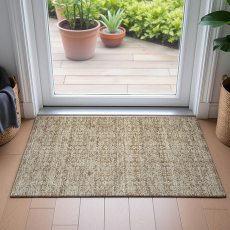 Addison Chantille ACN2152 Stripes Machine Made Transitional Brown Rug