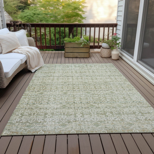 Addison Chantille ACN2152 Stripes Machine Made Transitional Sage Rug
