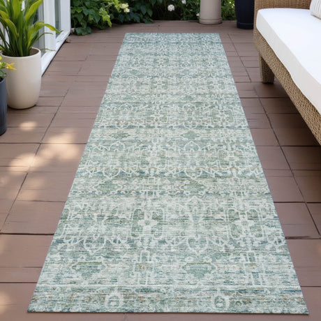 Addison Chantille ACN2152 Stripes Machine Made Transitional Teal Rug