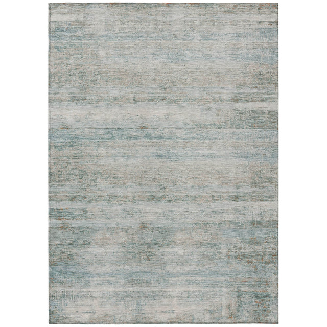 Addison Chantille ACN2154 Stripes Machine Made Transitional Aqua Rug