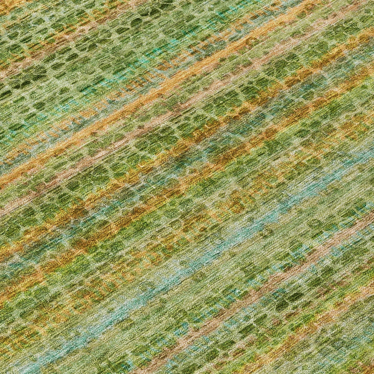 Addison Chantille ACN2155 Stripes Machine Made Transitional Green Rug
