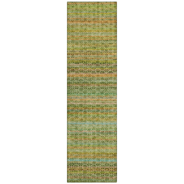 Addison Chantille ACN2155 Stripes Machine Made Transitional Green Rug