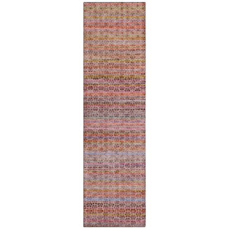Addison Chantille ACN2155 Stripes Machine Made Transitional Pink Rug