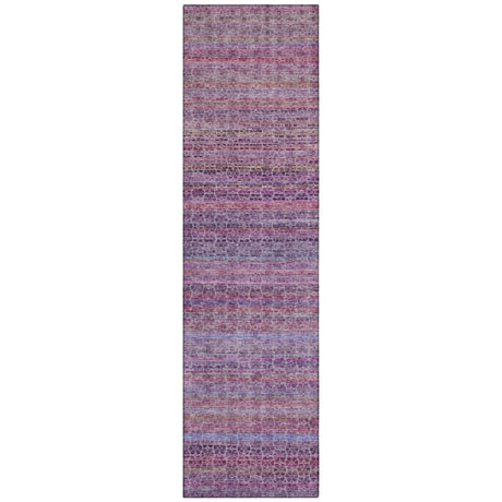 Addison Chantille ACN2155 Stripes Machine Made Transitional Purple Rug