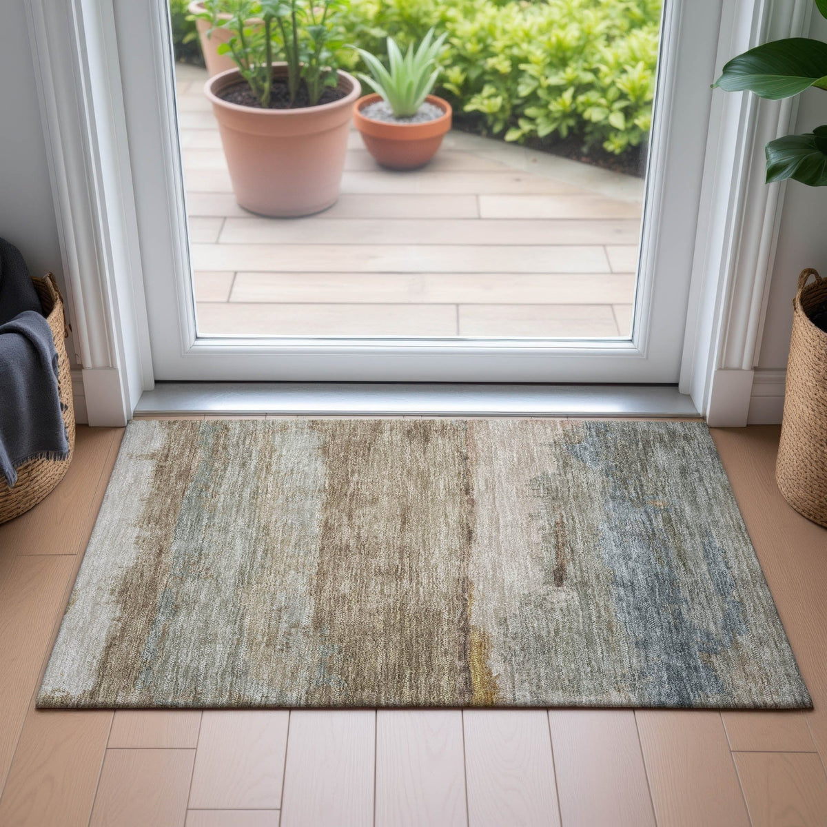 Addison Chantille ACN2156 Modern Machine Made Transitional Beige Rug