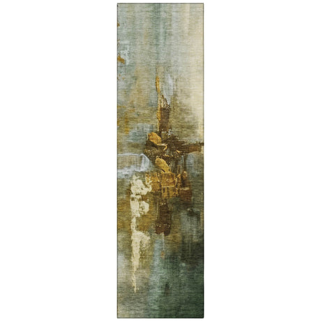 Addison Chantille ACN2157 Abstract Machine Made Transitional Brown Rug