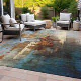 Addison Chantille ACN2157 Abstract Machine Made Transitional Paprika Rug