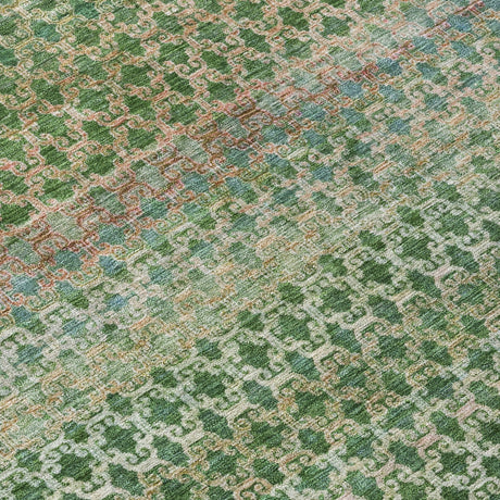 Addison Chantille ACN2158 Abstract Machine Made Transitional Aloe Rug
