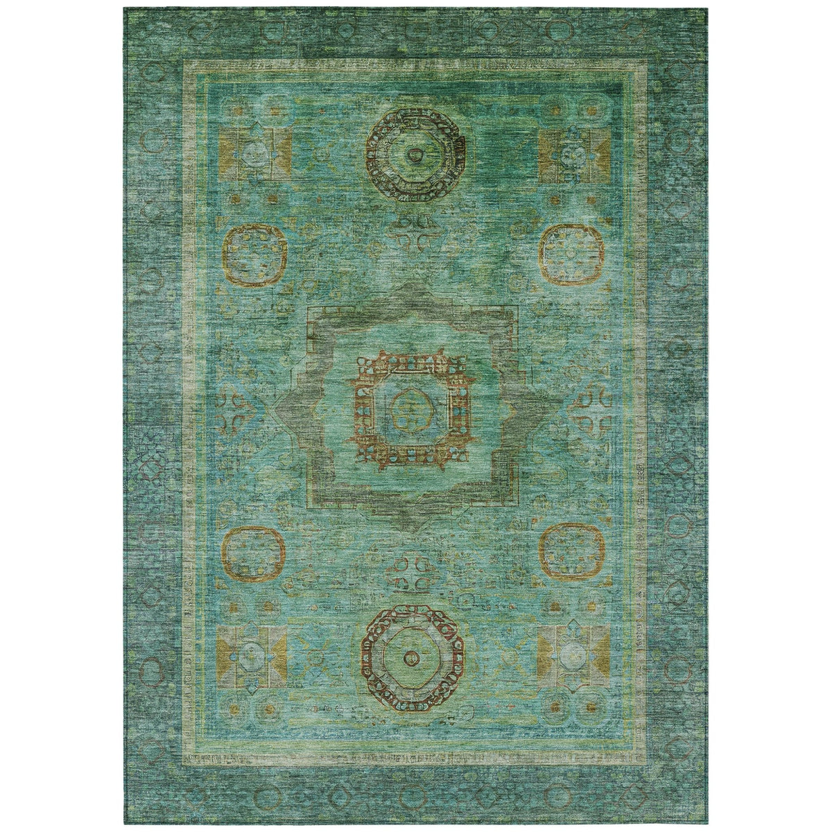 Addison Chantille ACN2159 Global Machine Made Traditional Green Rug