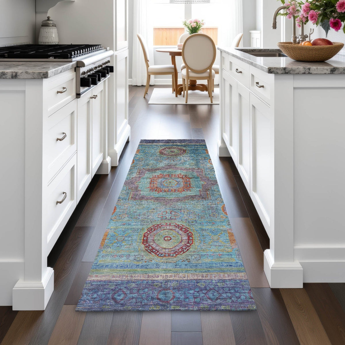 Addison Chantille ACN2159 Global Machine Made Traditional Teal Rug