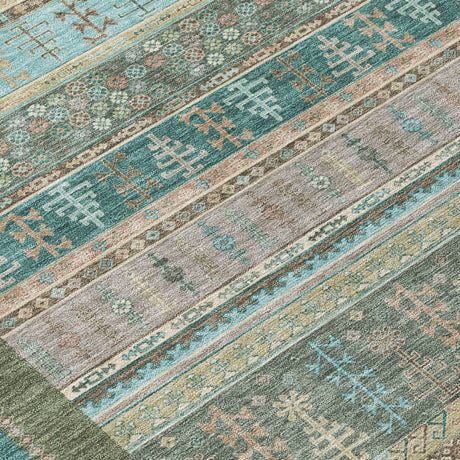 Addison Chantille ACN2160 Stripes Machine Made Transitional Aloe Rug