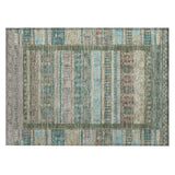 Addison Chantille ACN2160 Stripes Machine Made Transitional Aloe Rug