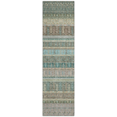 Addison Chantille ACN2160 Stripes Machine Made Transitional Aloe Rug