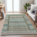 Addison Chantille ACN2160 Stripes Machine Made Transitional Aloe Rug