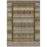 Addison Chantille ACN2160 Stripes Machine Made Transitional Brown Rug