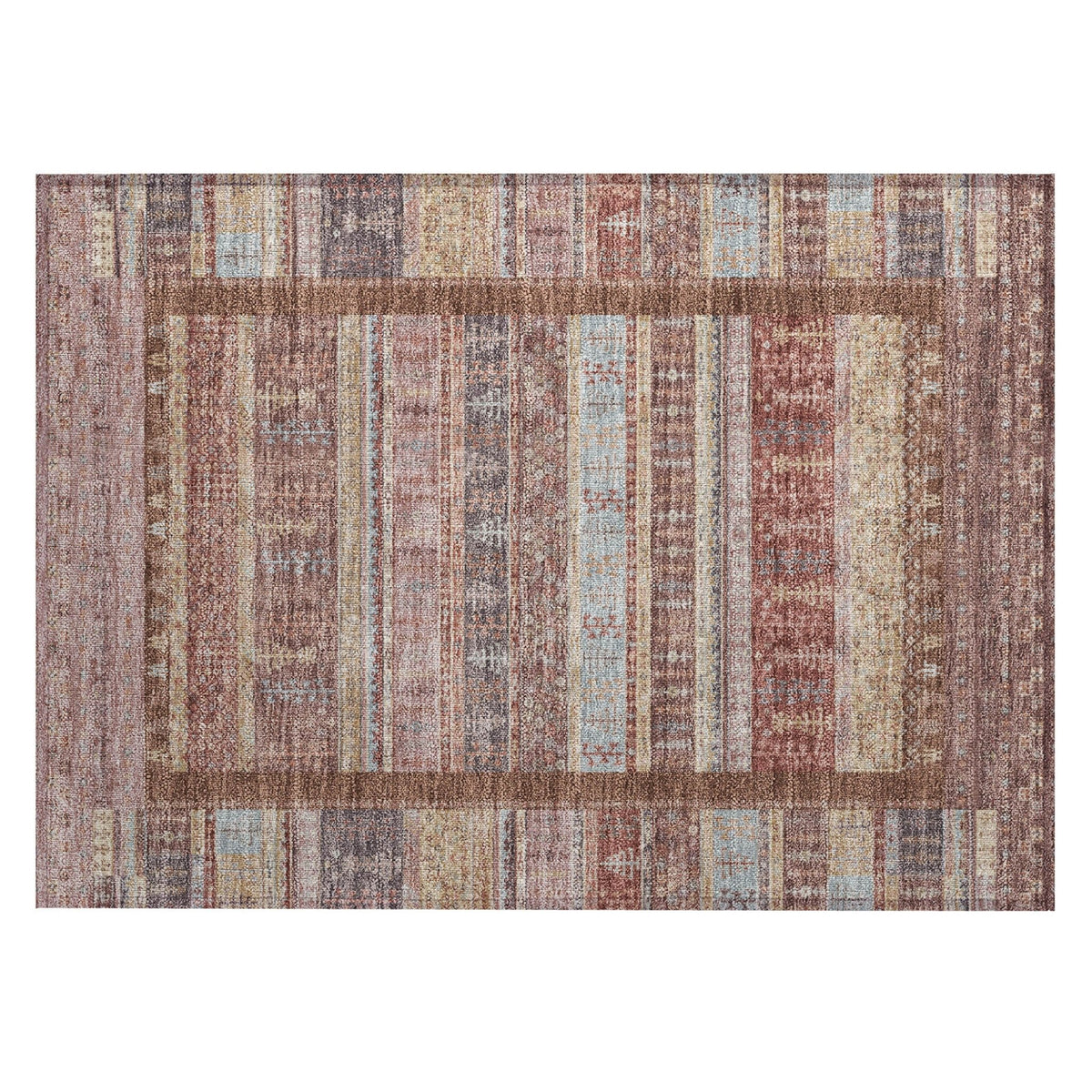 Addison Chantille ACN2160 Stripes Machine Made Transitional Paprika Rug