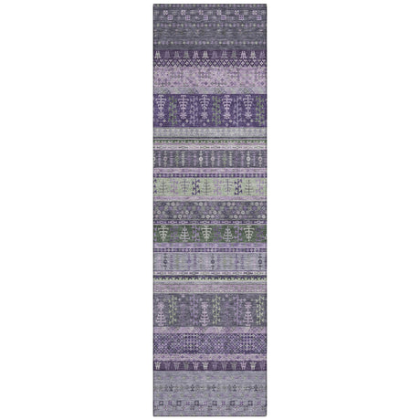 Addison Chantille ACN2160 Stripes Machine Made Transitional Purple Rug