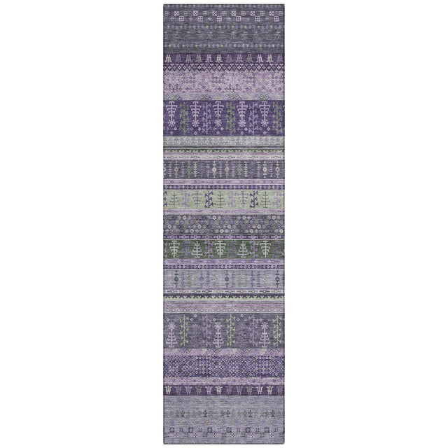 Addison Chantille ACN2160 Stripes Machine Made Transitional Purple Rug