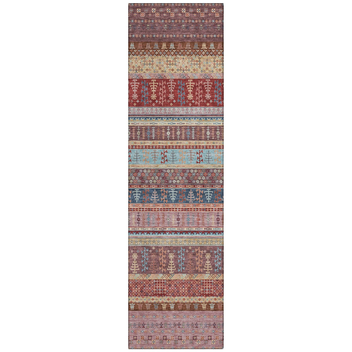 Addison Chantille ACN2160 Stripes Machine Made Transitional Red Rug