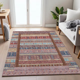 Addison Chantille ACN2160 Stripes Machine Made Transitional Red Rug