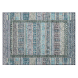Addison Chantille ACN2160 Stripes Machine Made Transitional Teal Rug