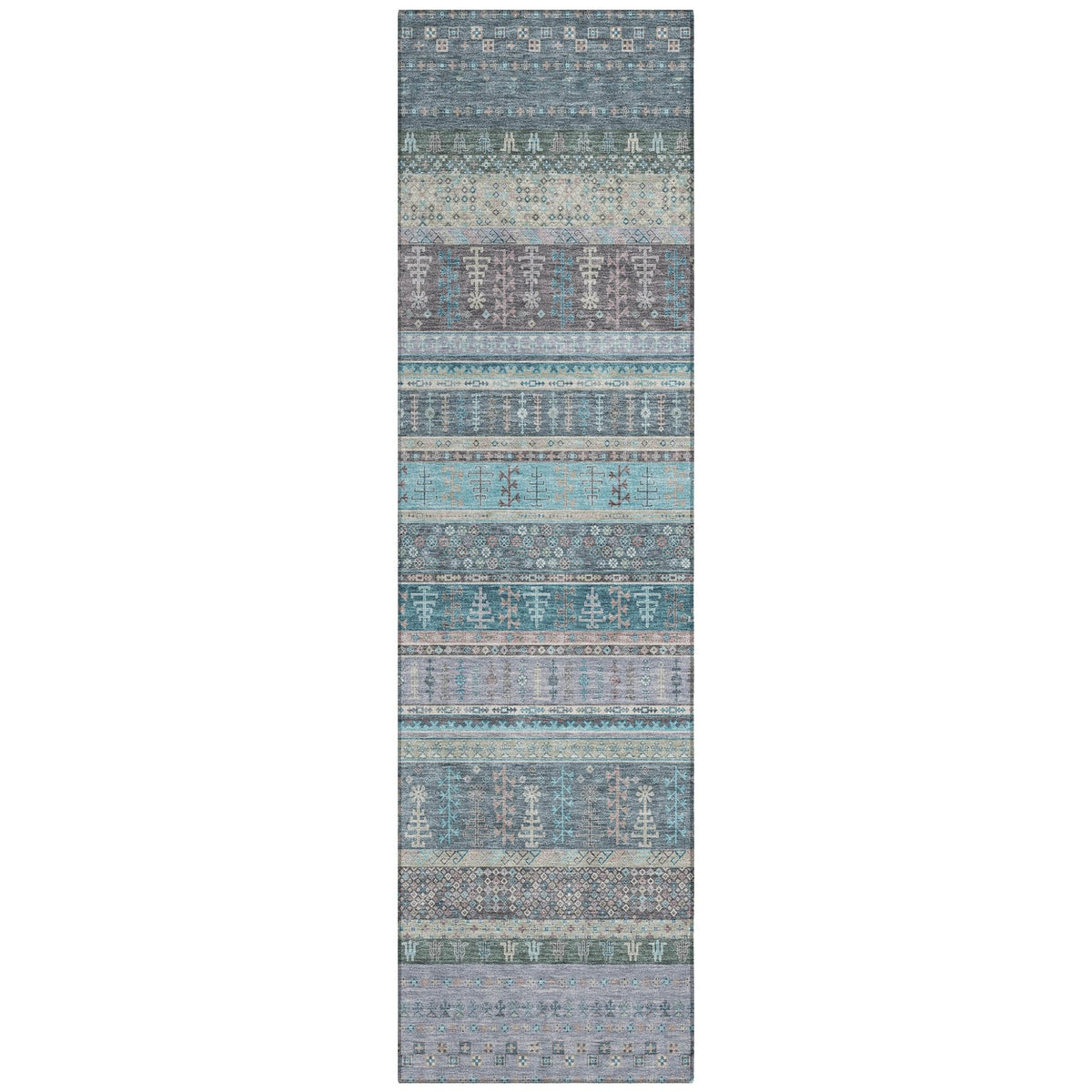 Addison Chantille ACN2160 Stripes Machine Made Transitional Teal Rug