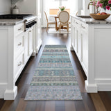 Addison Chantille ACN2160 Stripes Machine Made Transitional Teal Rug