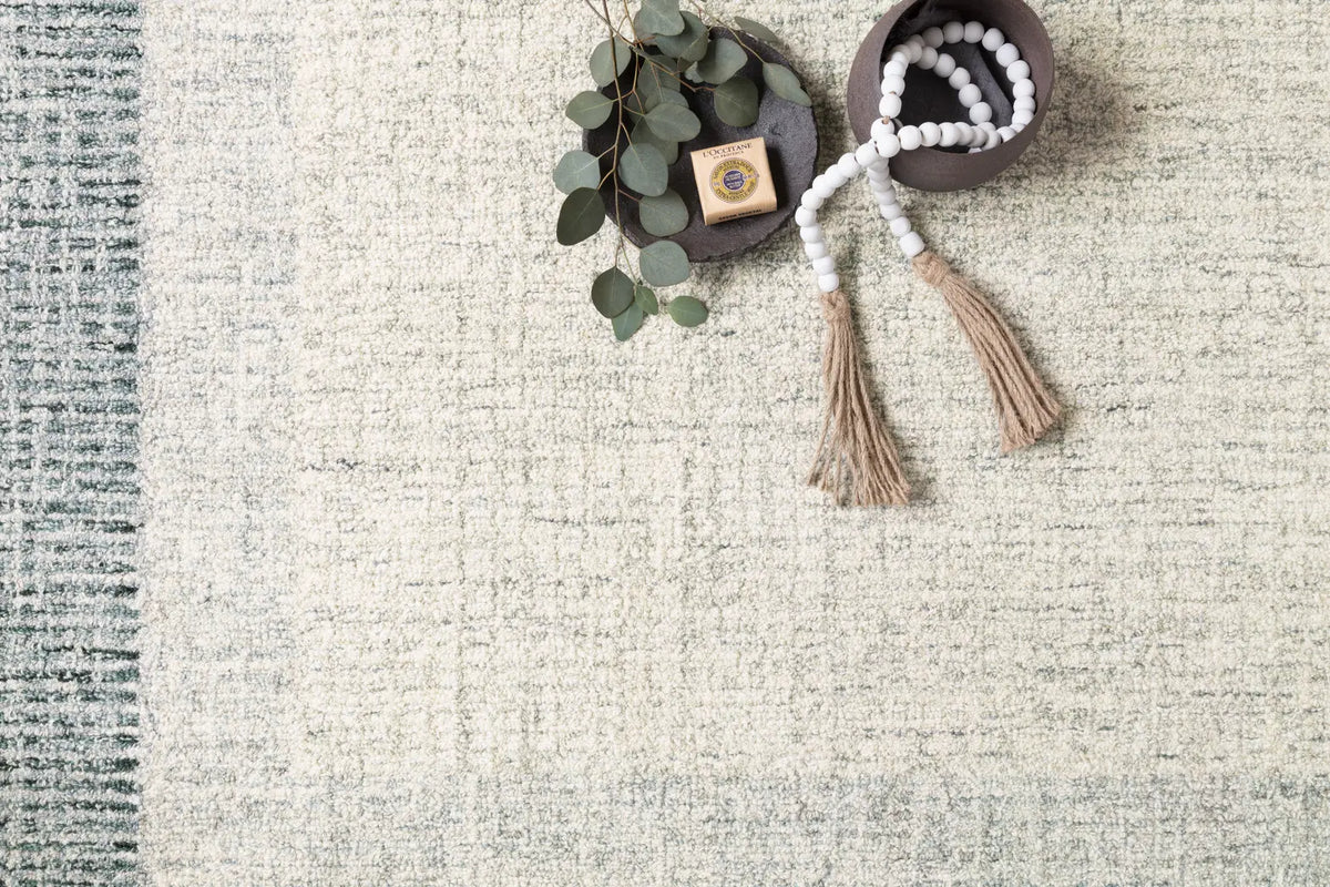 Loloi Rosina Roi-01 Grey/Blue Rugs - styled aerial 1