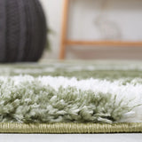 Safavieh Tahoe Shag 4'-0" x 6'-0" Rug in Sage / White