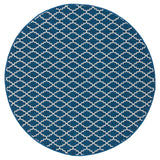 Safavieh Courtyard 5'-3" x 5'-3" Rug in Navy / Beige