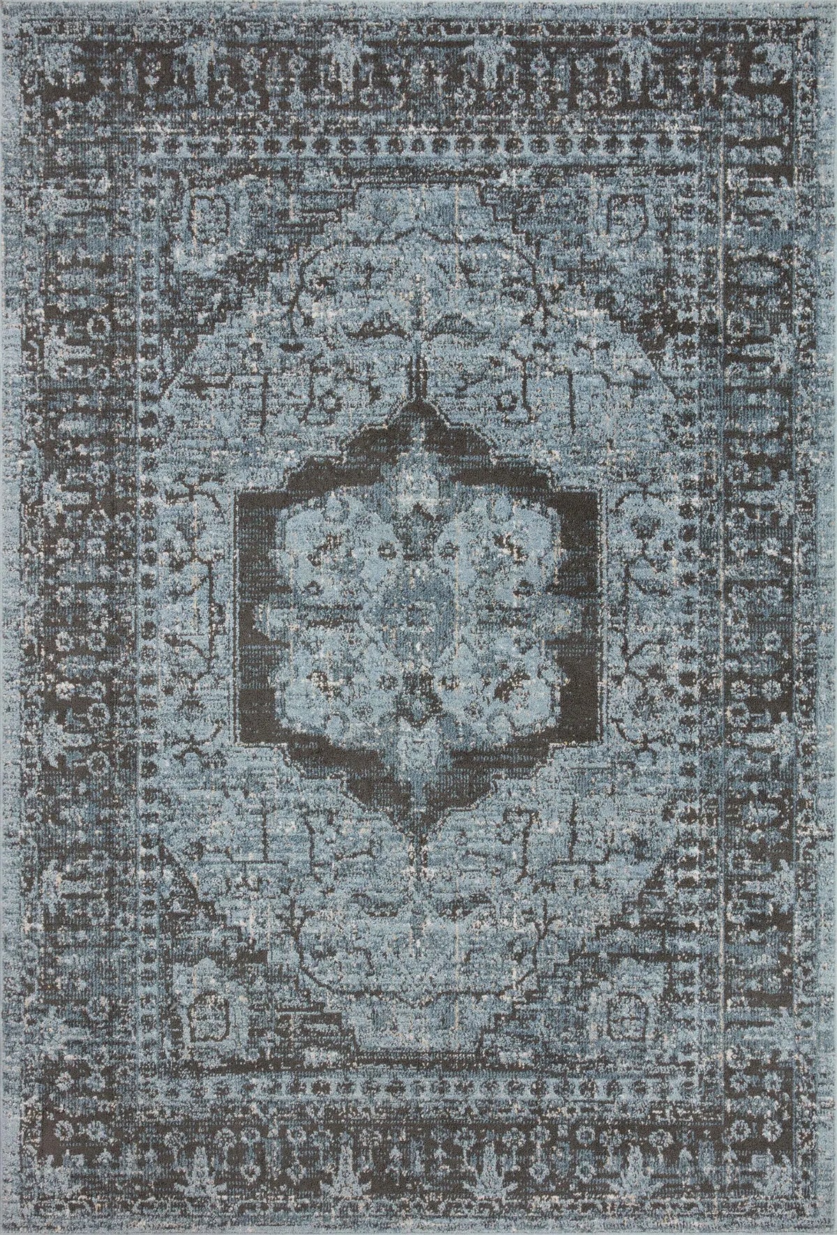 Loloi Odette Odt-08 Sky/Charcoal Rug - main flat